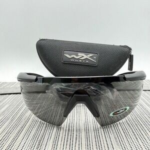 Wiley X Saber Advanced Tactical Shooting Glasses Smoke Grey Lens Z87+ Black Case